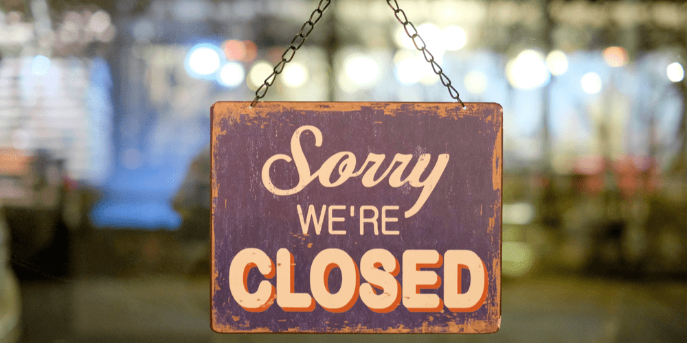 Business Closed Sign