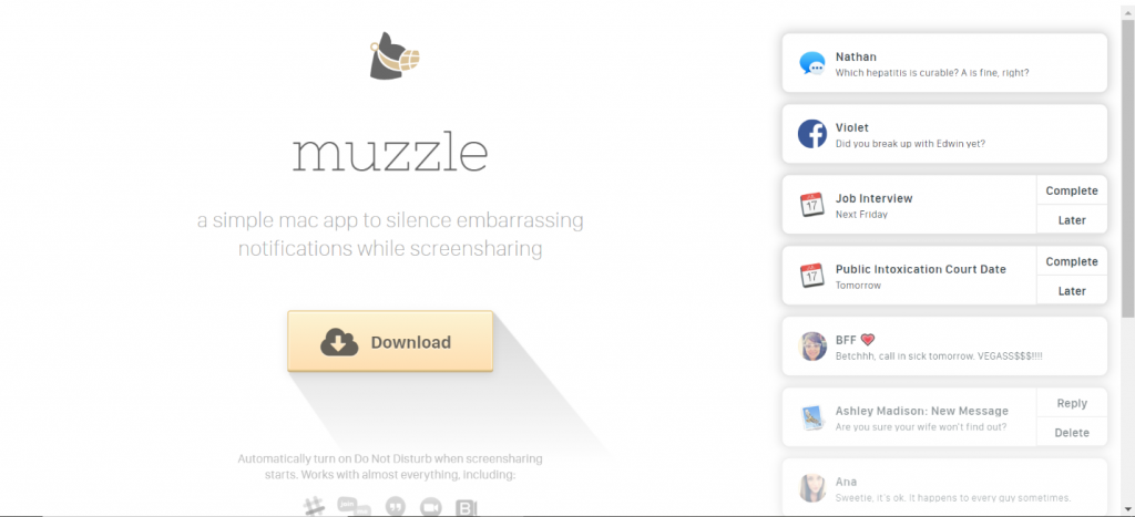 Muzzle Landing Page